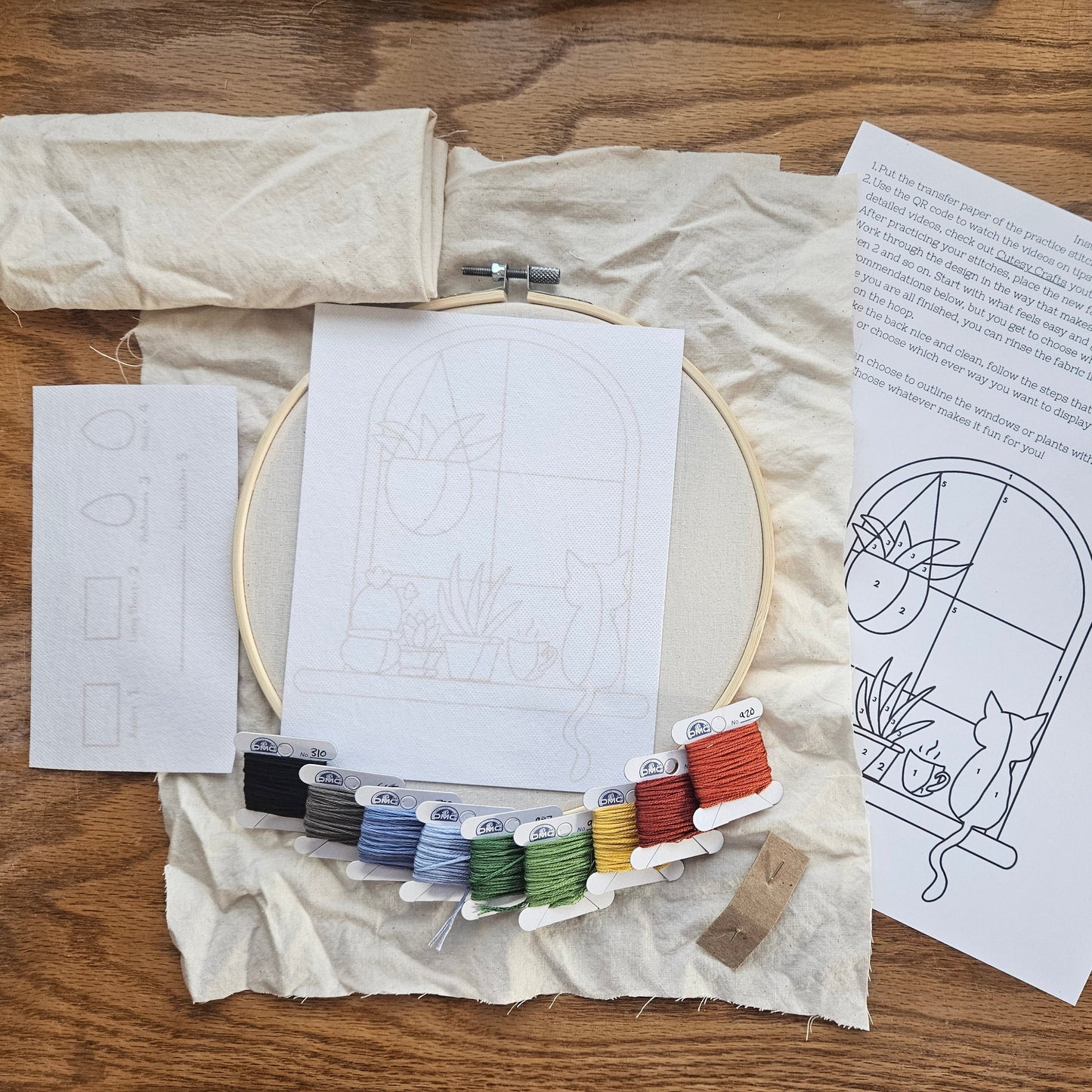 Cozy Cat Embroidery Kit