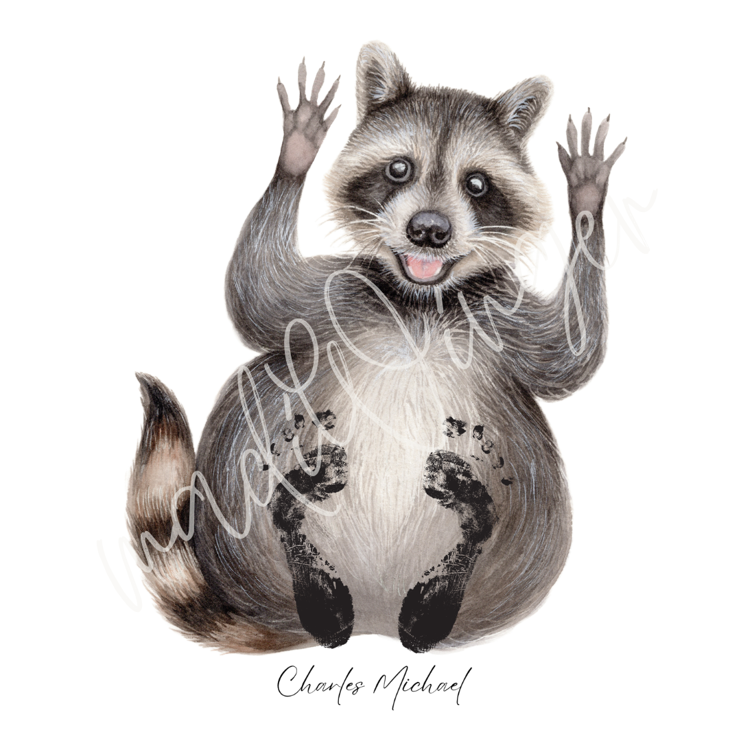 Racoon Baby Footprint