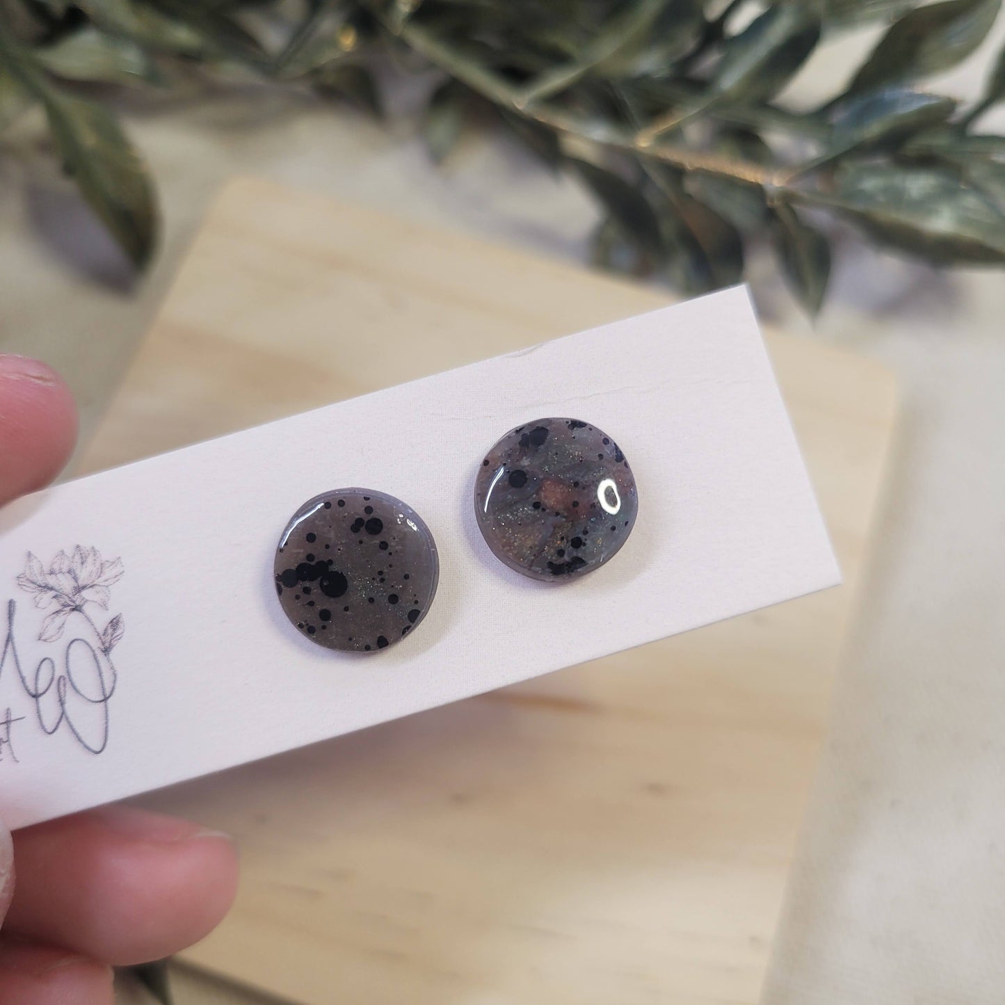 Brown Jasper Studs