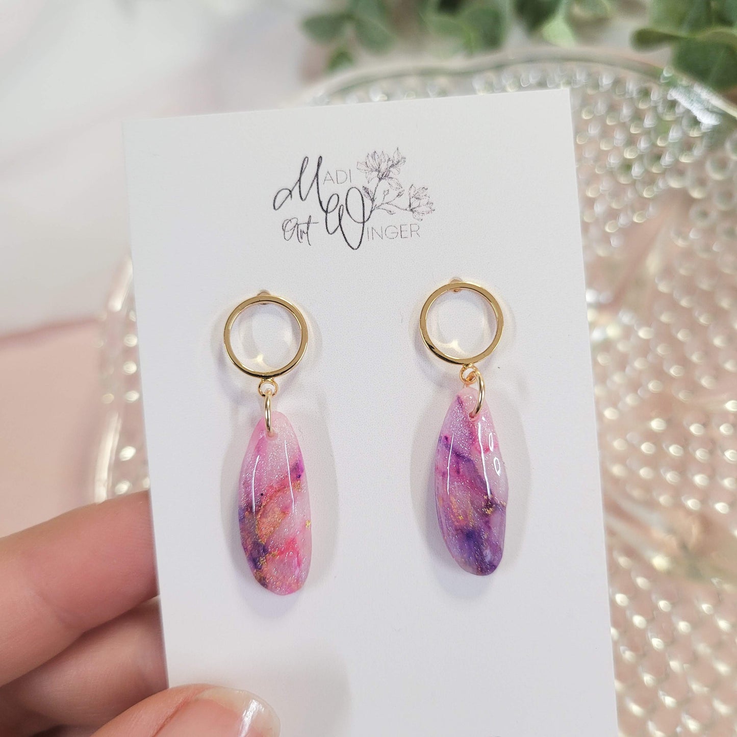 Lavender Rose Mini Dangle
