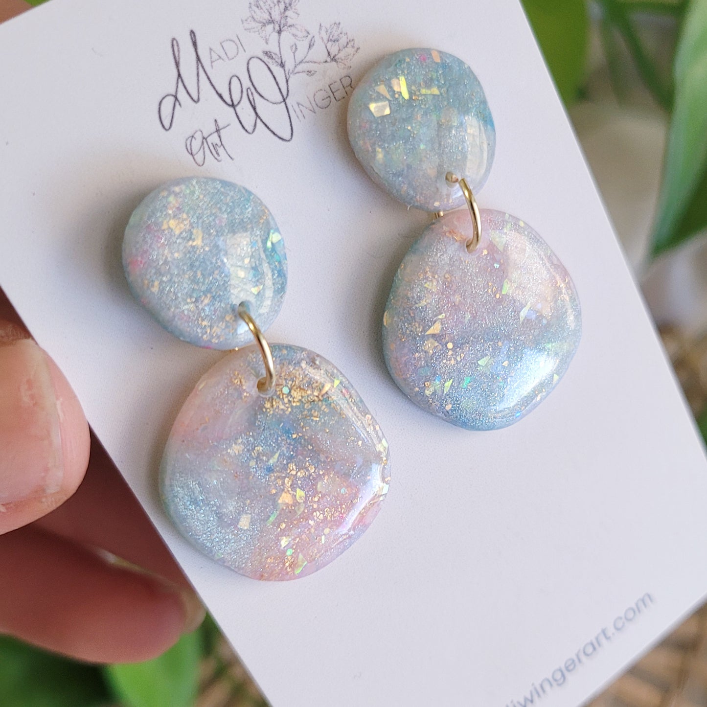 Multicolored Opal Pebble Drop