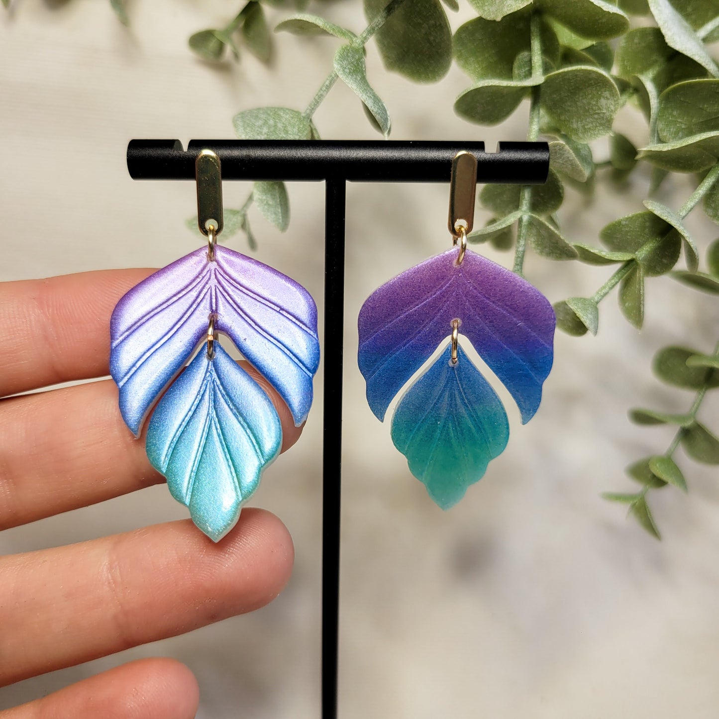 Purple/Teal Feather