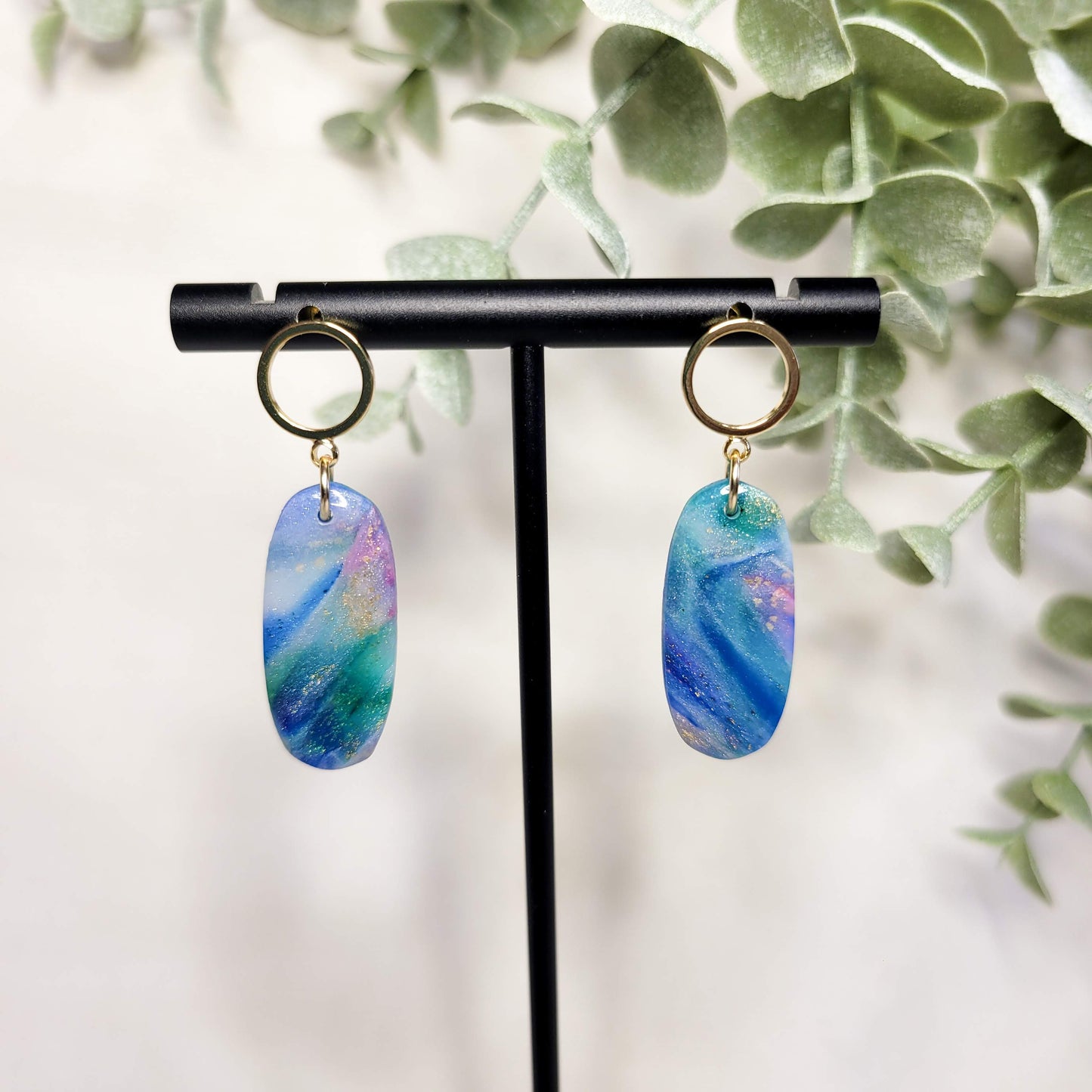 Jewel Tone Scraps Skinny Oval
