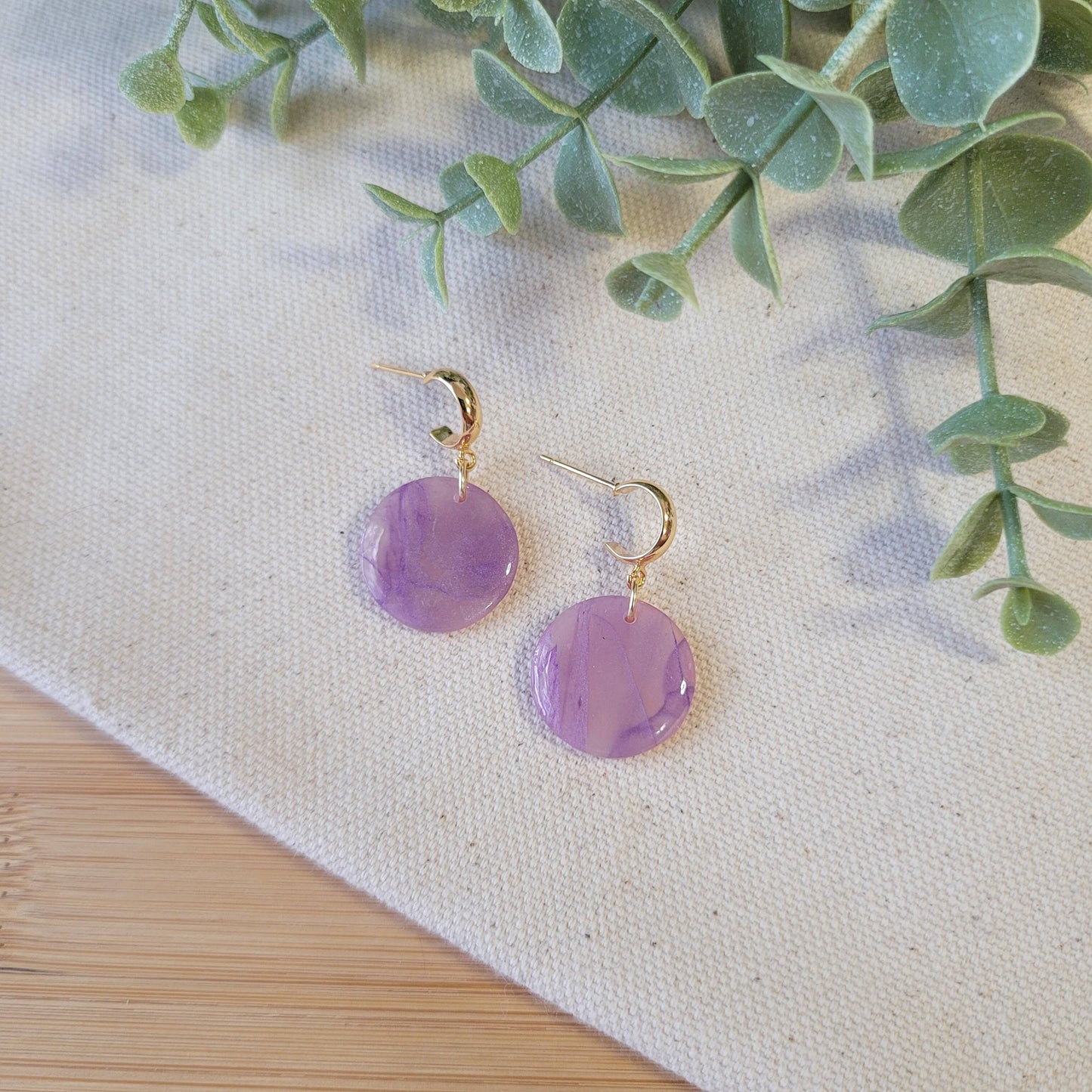 Amethyst Circle Dangle