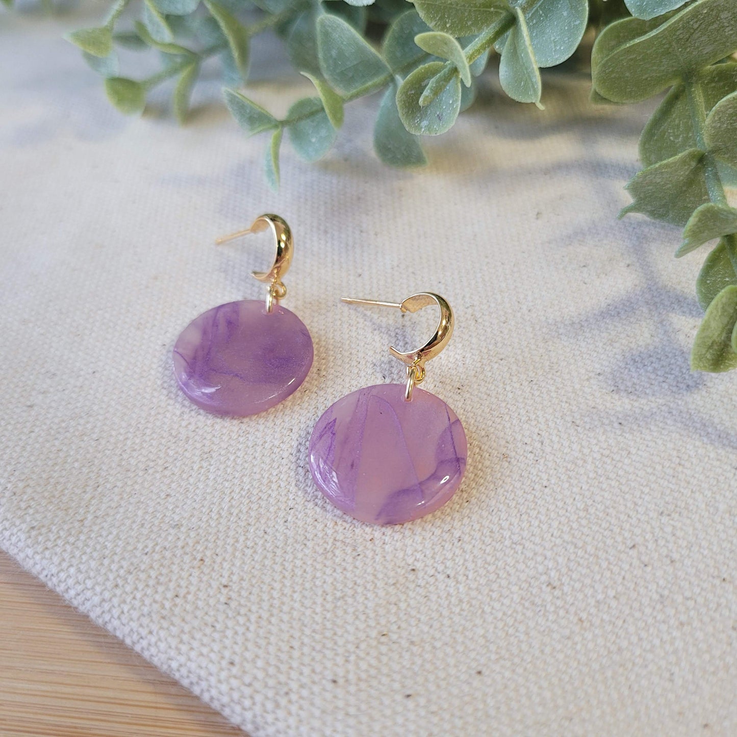 Amethyst Circle Dangle