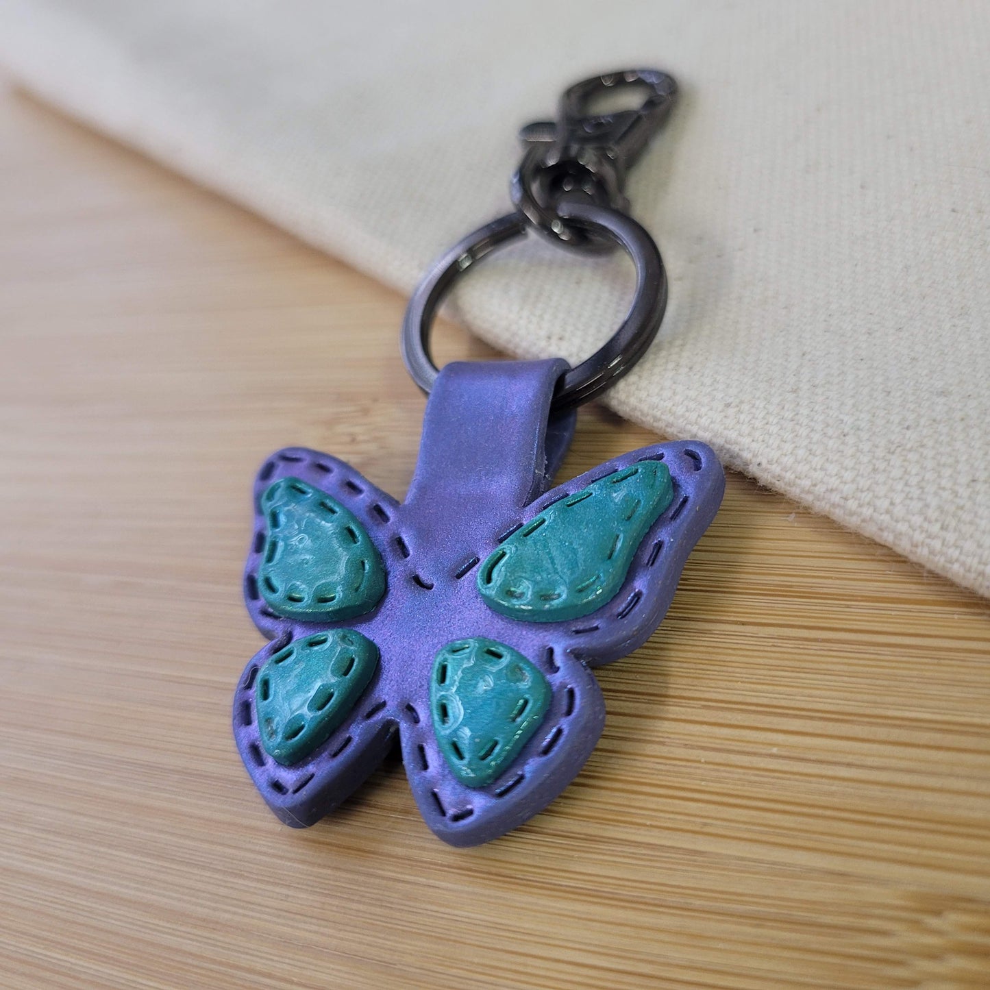 Butterfly Keychain Teal