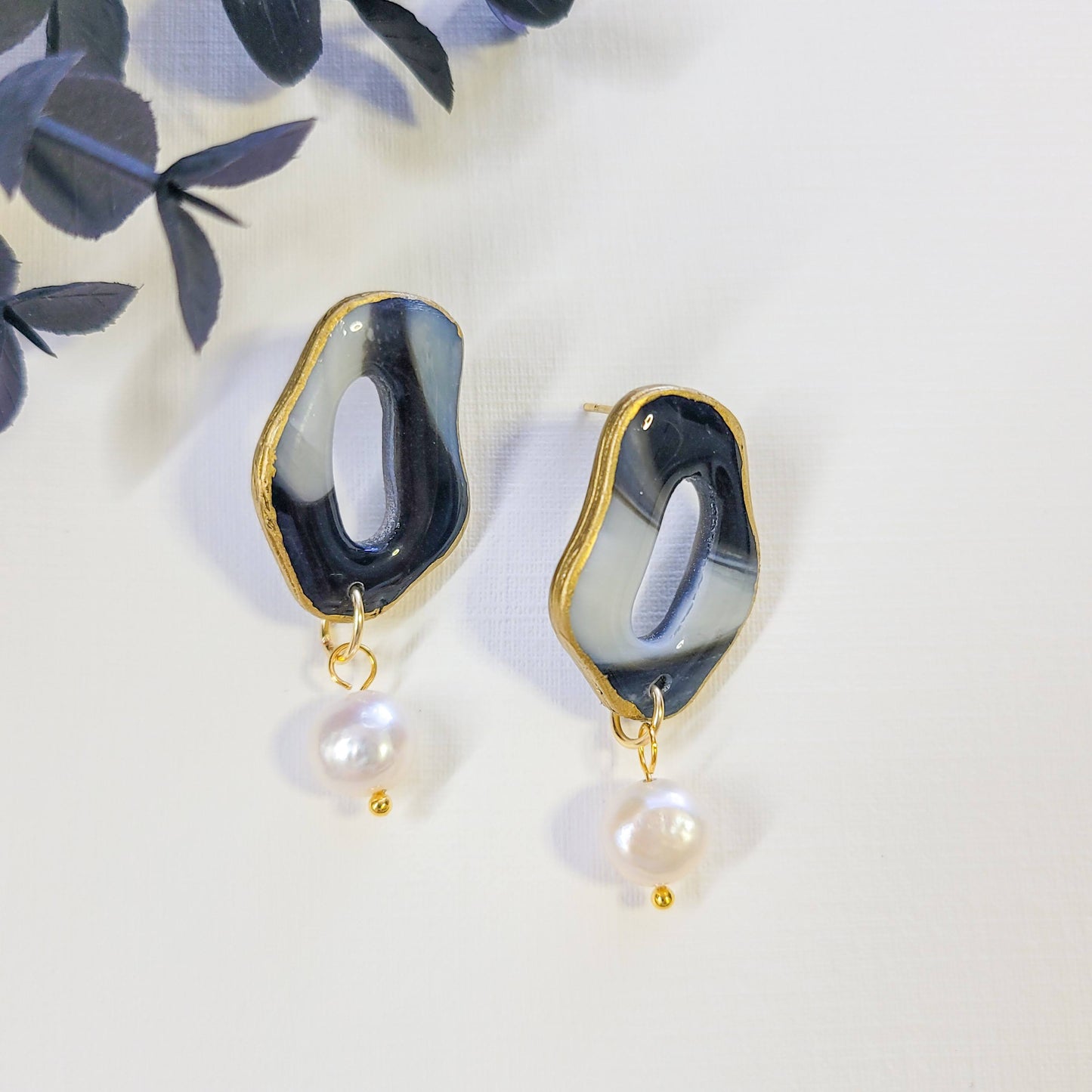 Asymmetrical Hoop- Black