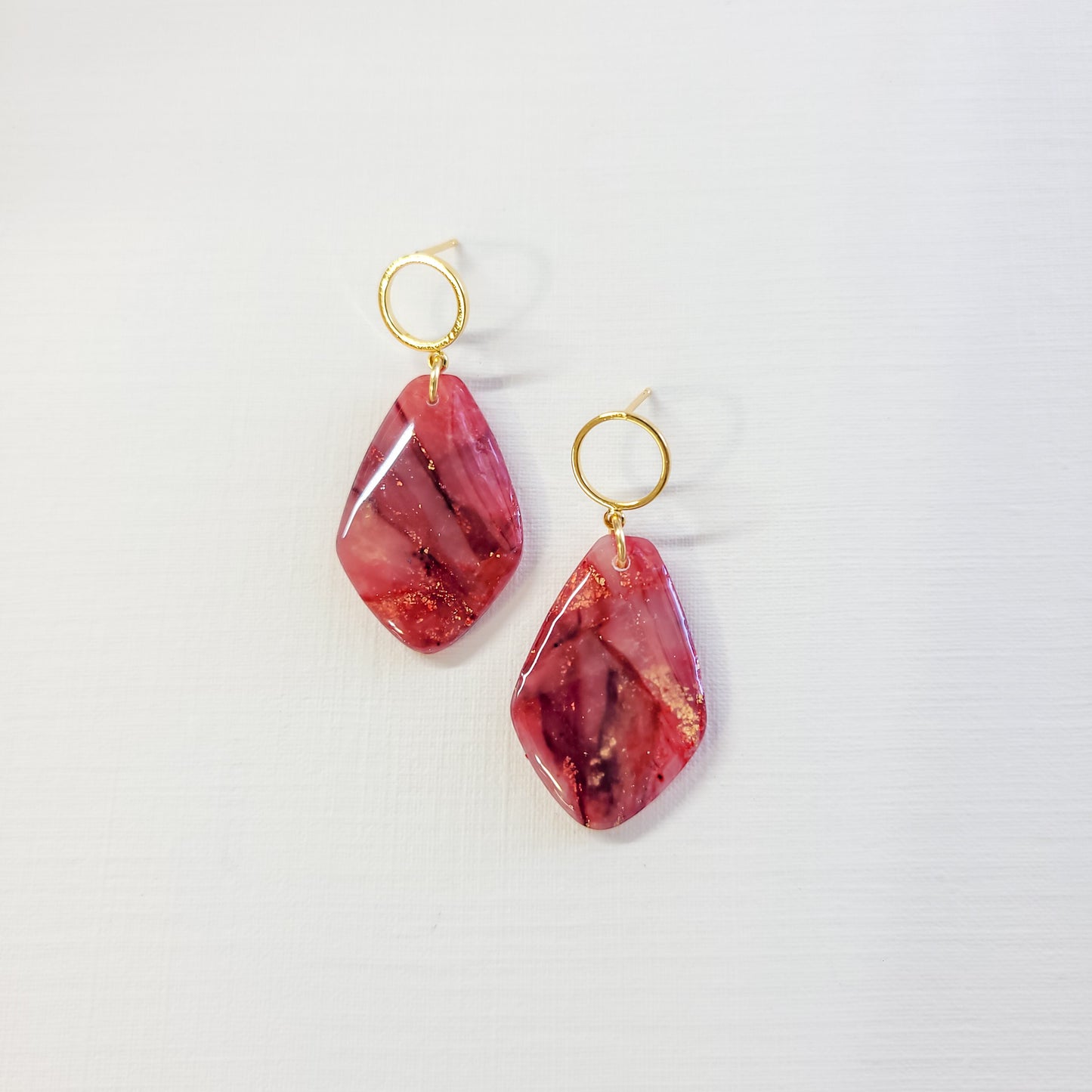 Crimson Agate Teardrop