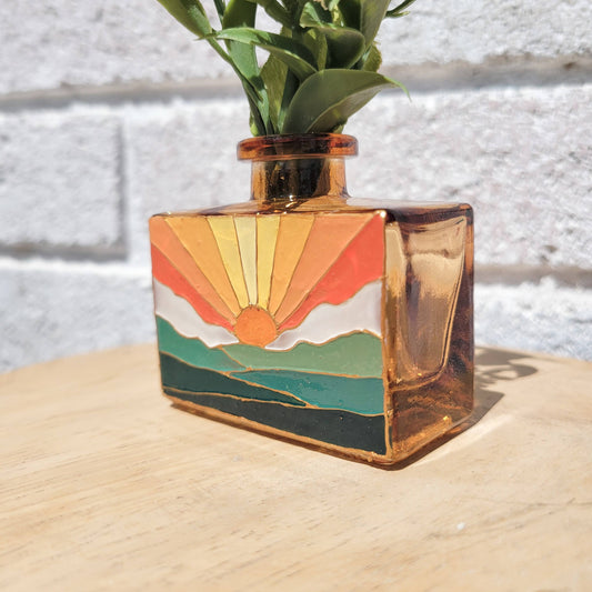 Pastel Landscape Vase