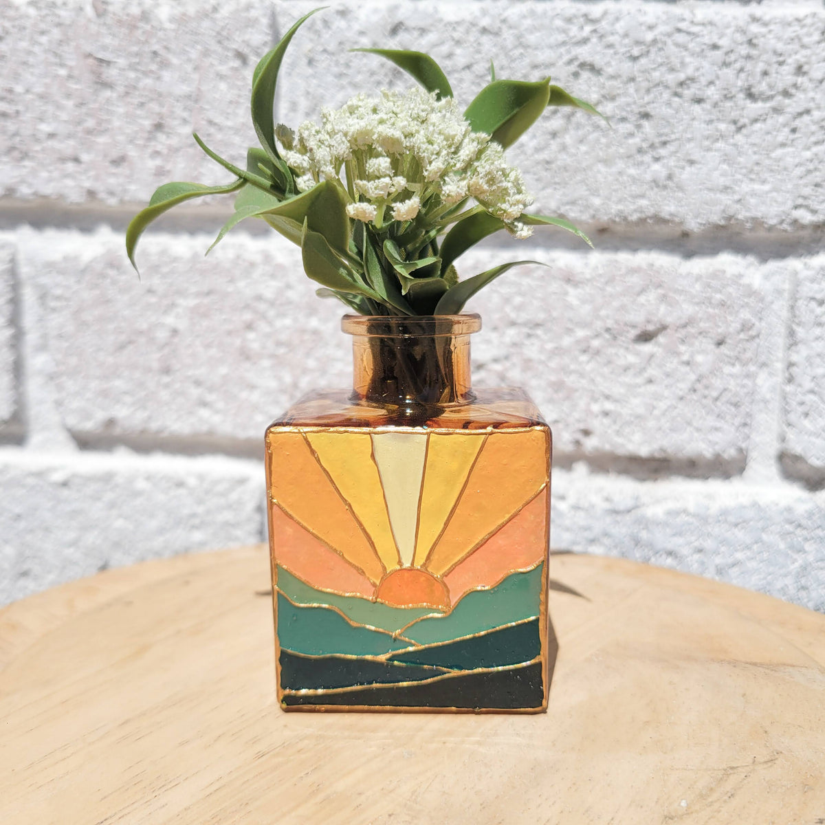 Pastel Landscape Vase