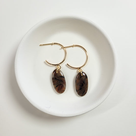 Tortoise Shell Mini Oval