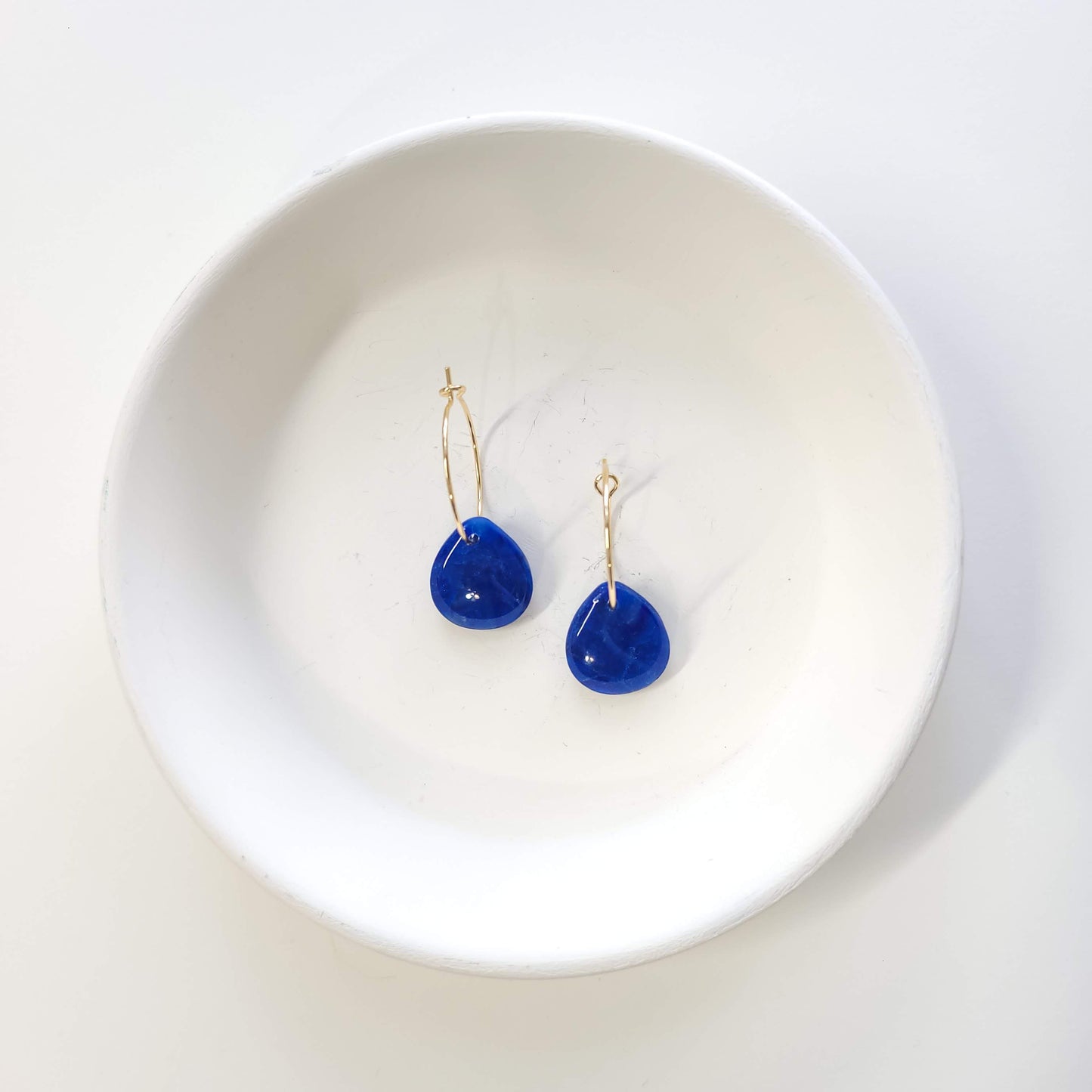 Lapis Mini Teardrop Hoop