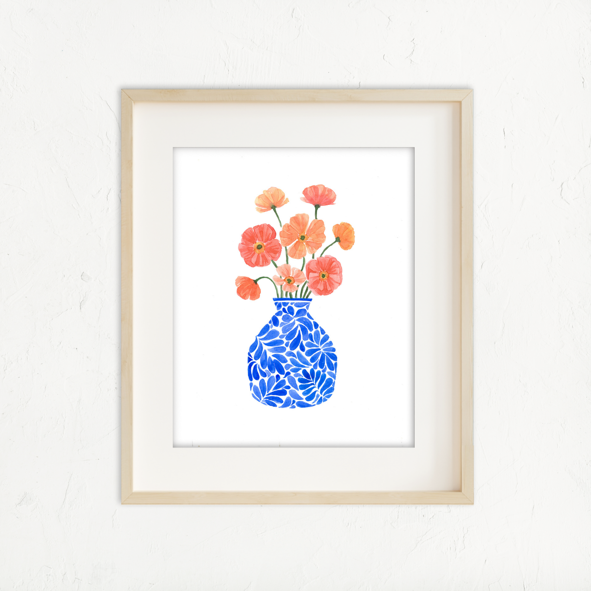 Iceland Poppies Talavera Vase