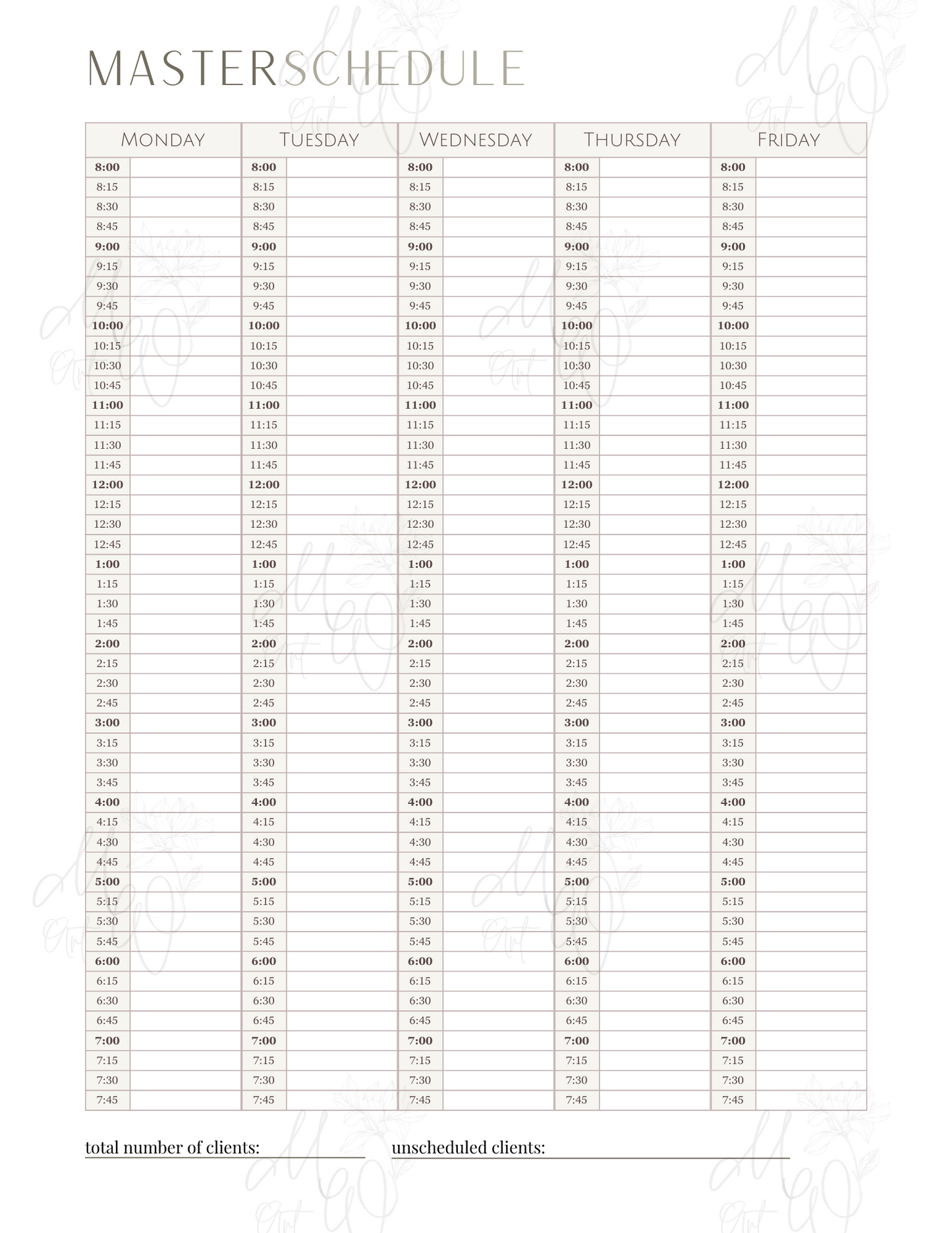 Master Scheduler