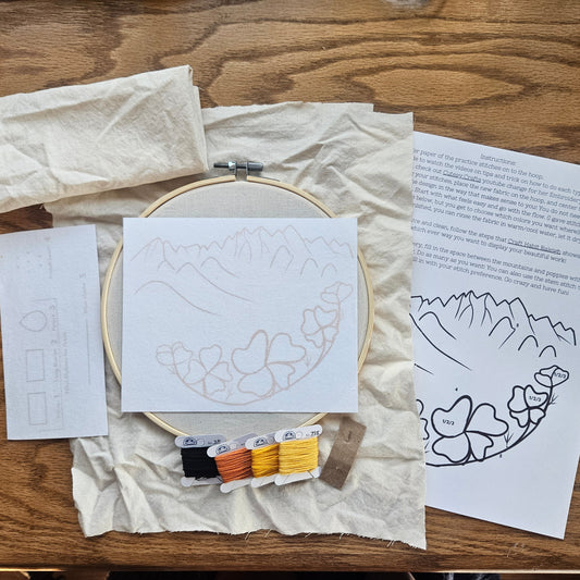 Organ Poppies Embroidery Kit