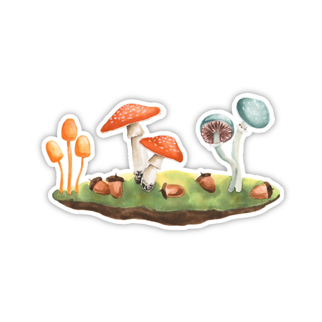 Mushroom Family Sticker