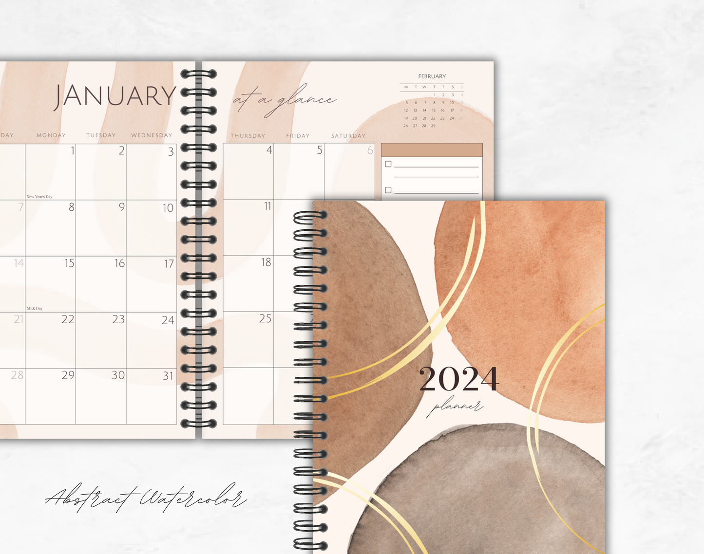 Abstract Watercolor Planner