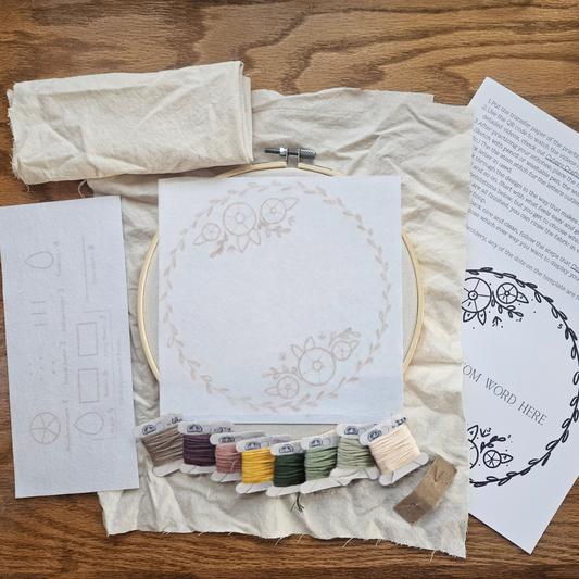 Custom Wreath Embroidery Kit