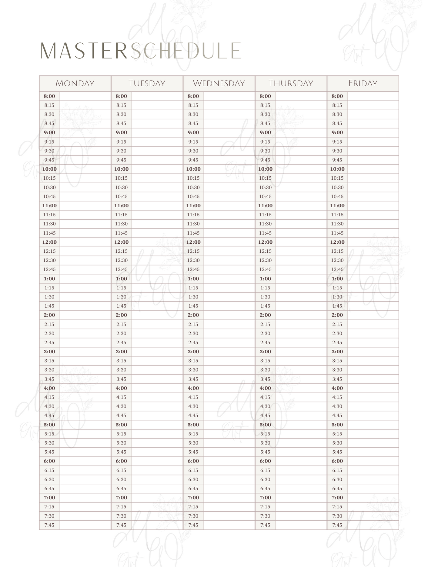 Master Scheduler