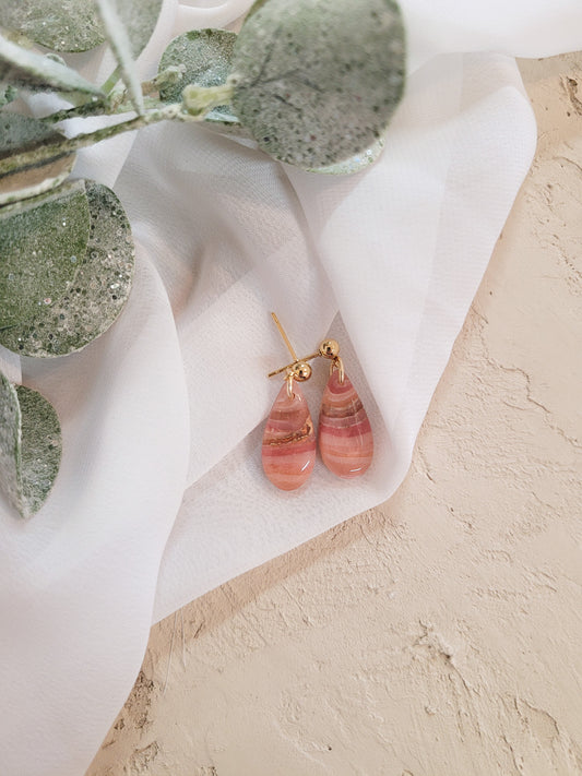 Pink Agate Mini Teardrop