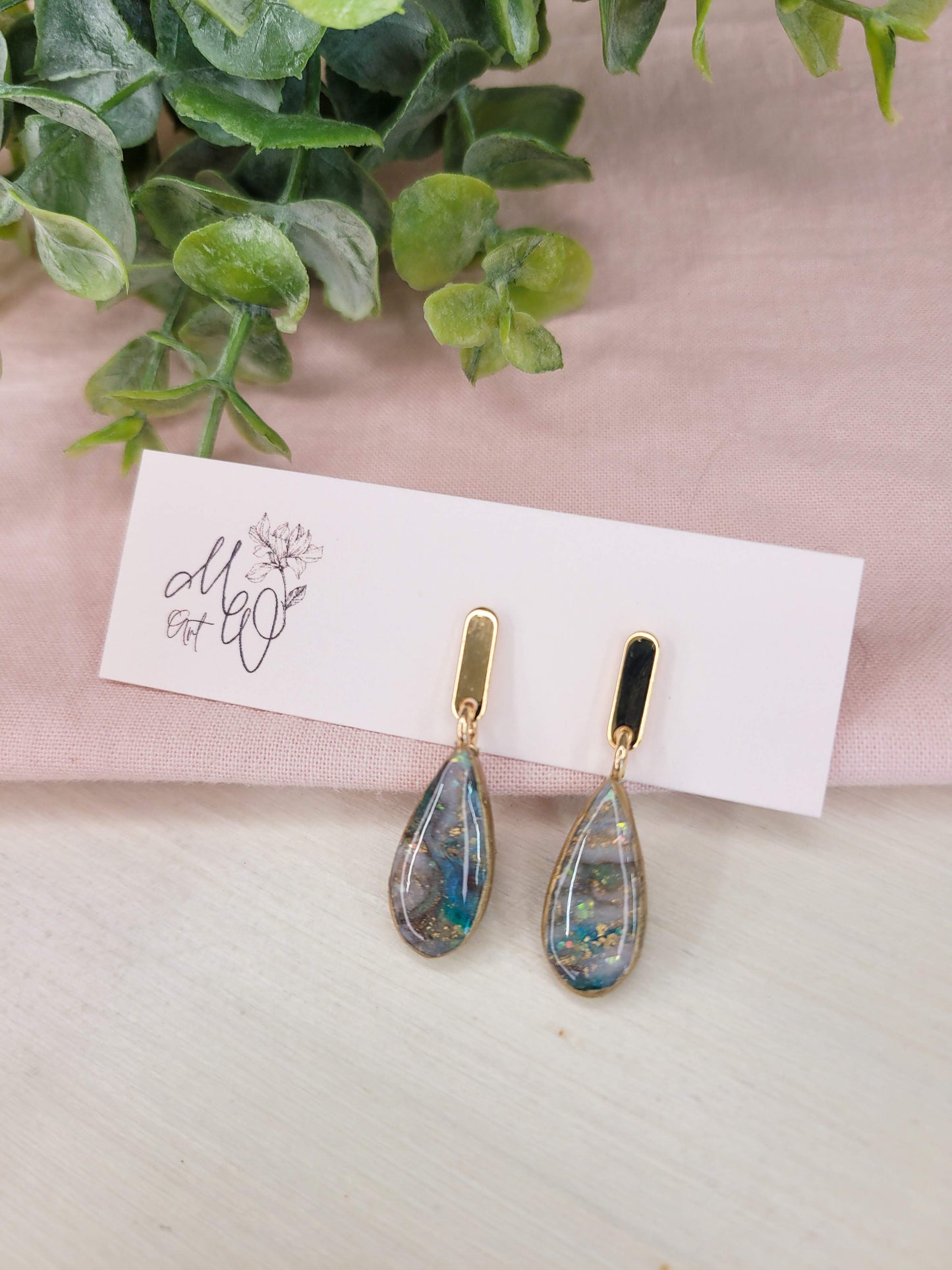 Blue Opal Mini Teardrop