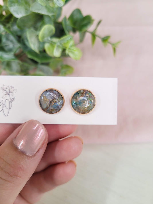 Blue Opal Studs