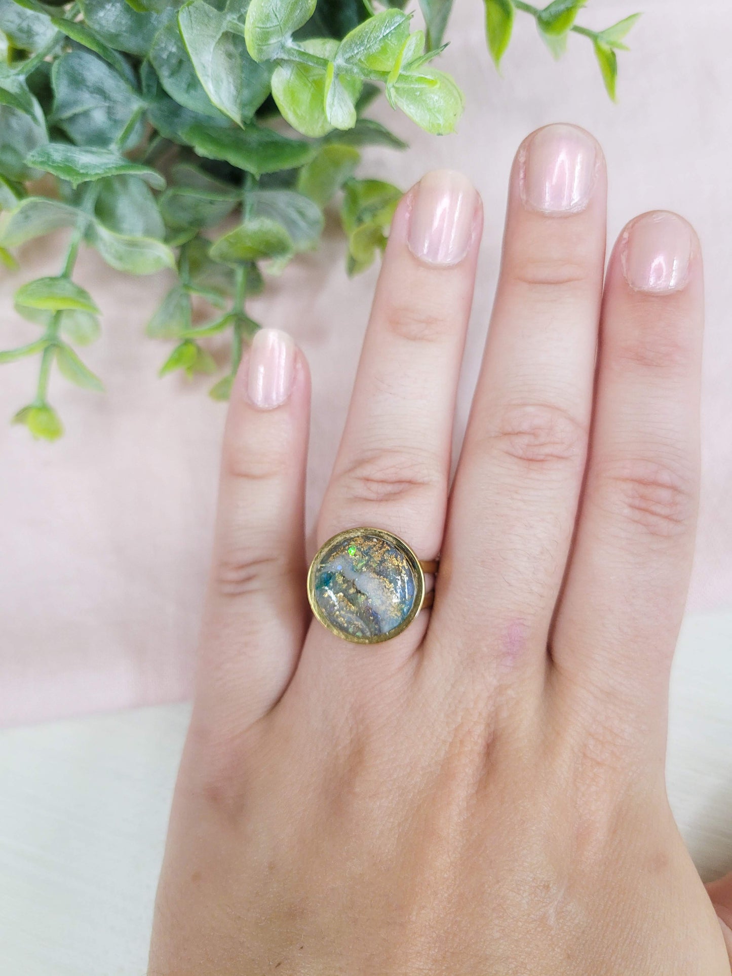 Blue Opal Ring