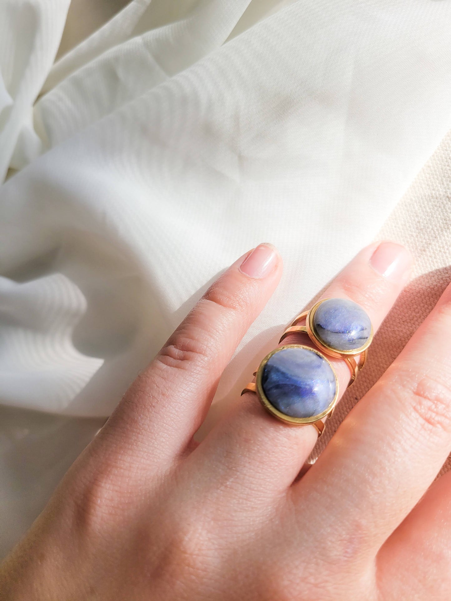 Moonstone Adjustable Ring