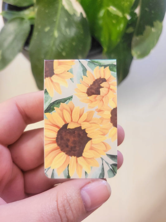 Sunflower Pattern Magnetic Bookmark