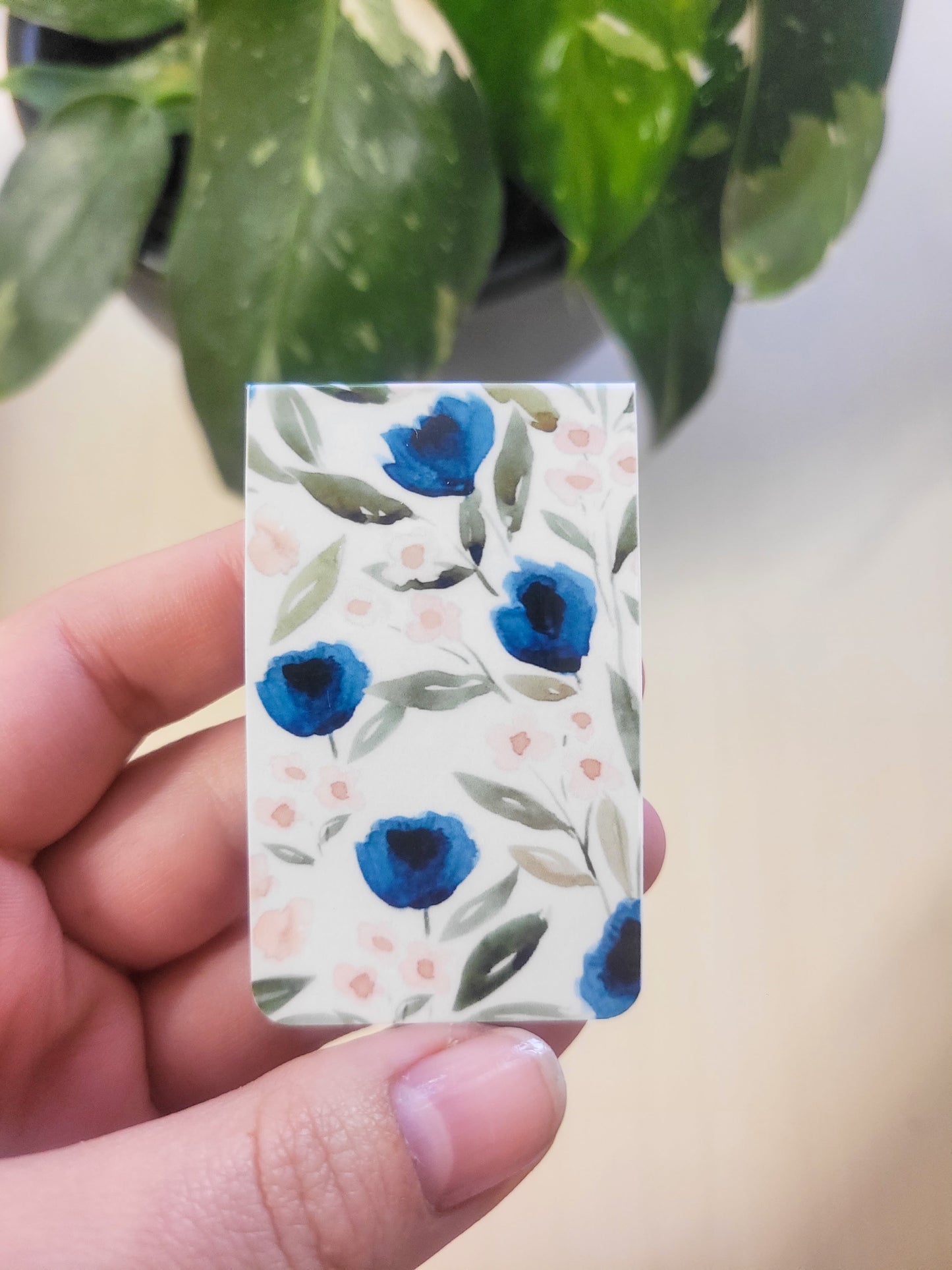 Blue Poppies Magnetic Bookmark