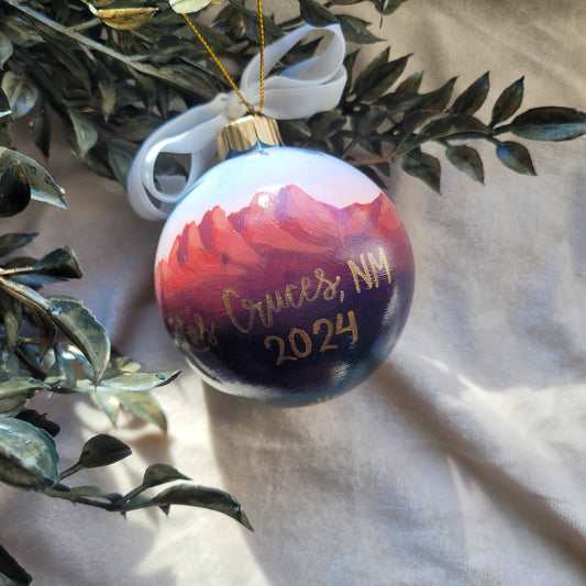 Organ Mountains Glass Ornament