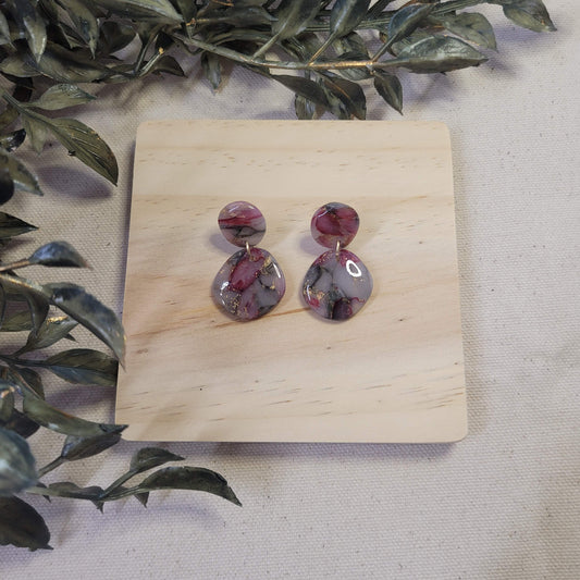 Maroon/Green Pebble Drop