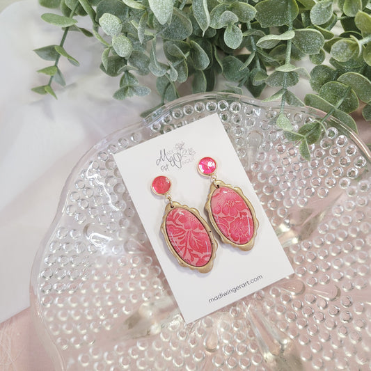 Pink Vintage Oval