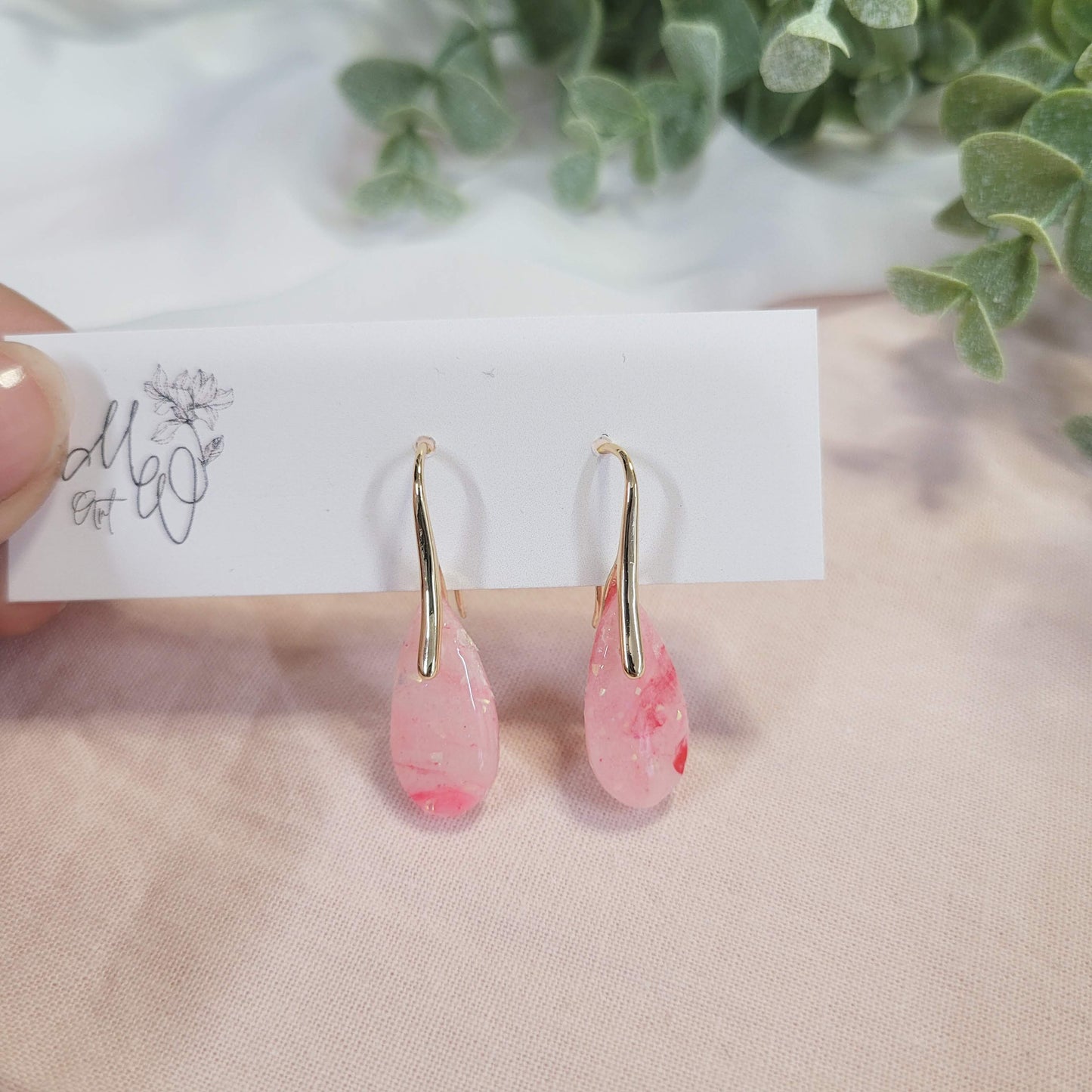 Pink Opal Mini Teardrop