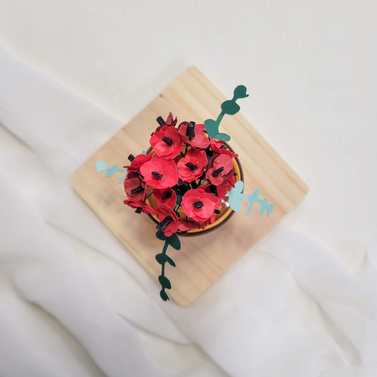 Poppies Mini Bouquet Vase