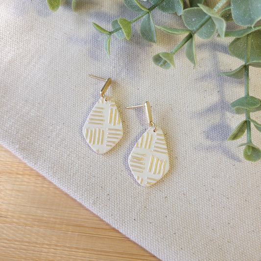 Gold Embossed Teardrop