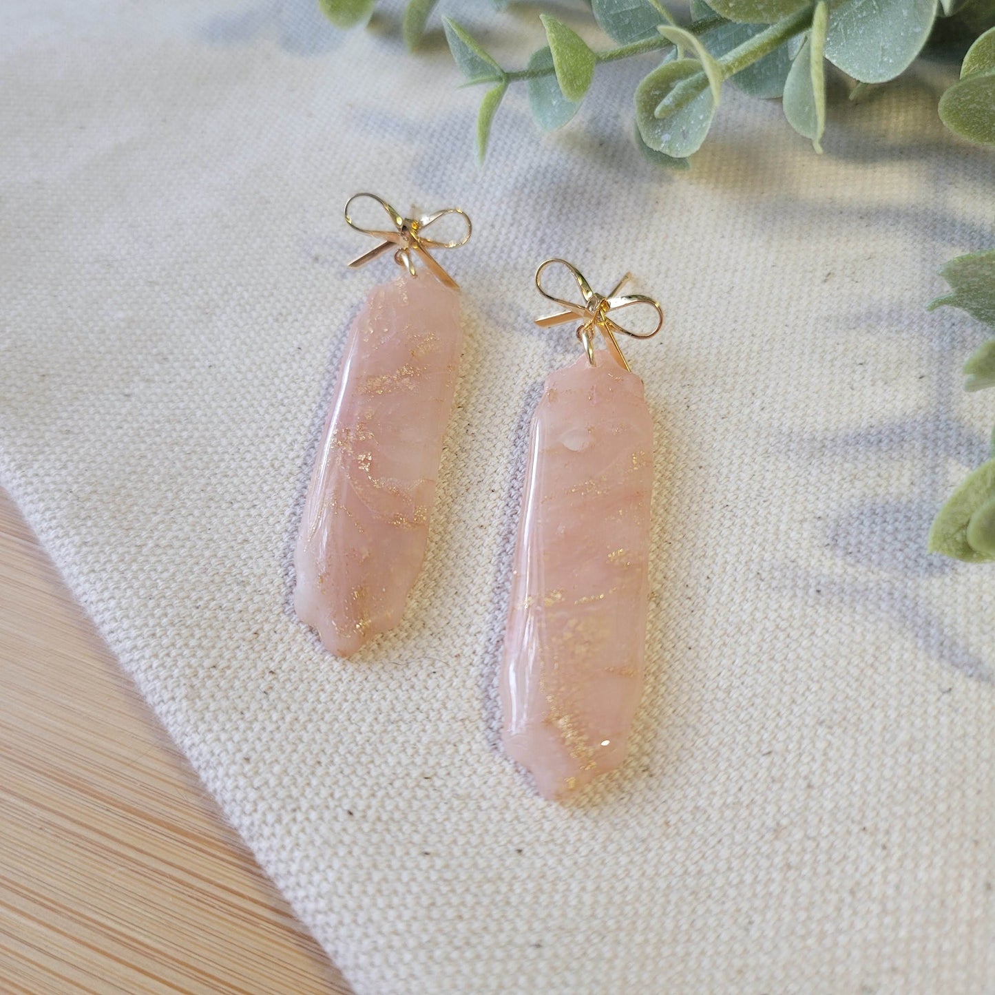 Pink Agate Scallop Rectangle