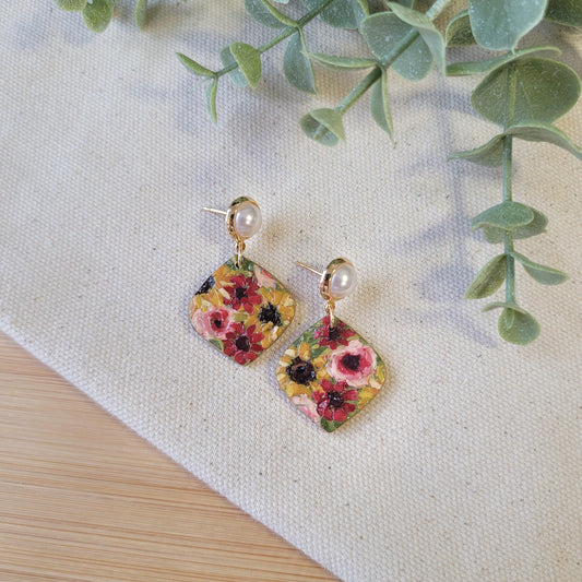 Impasto Autumn Floral Pointed Drop