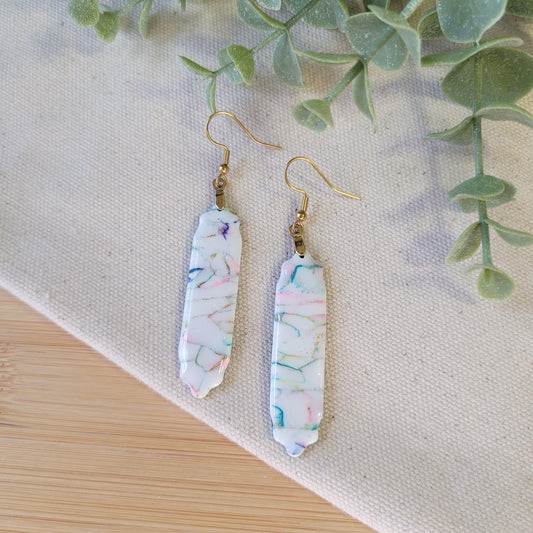 Tie Dye Scraps Scallop Rectangle