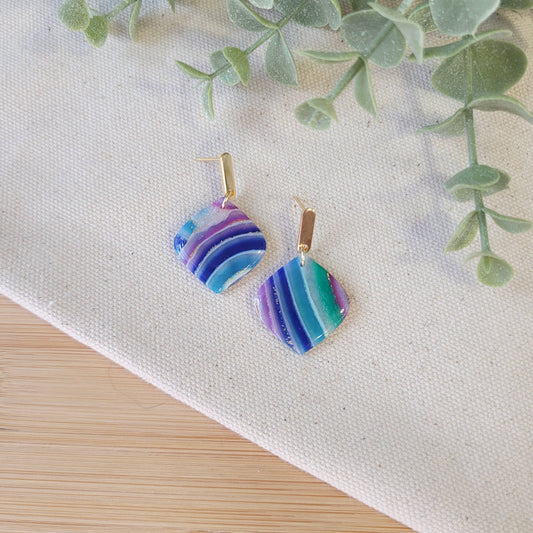 Jewel Tone Agate Pointed Drop