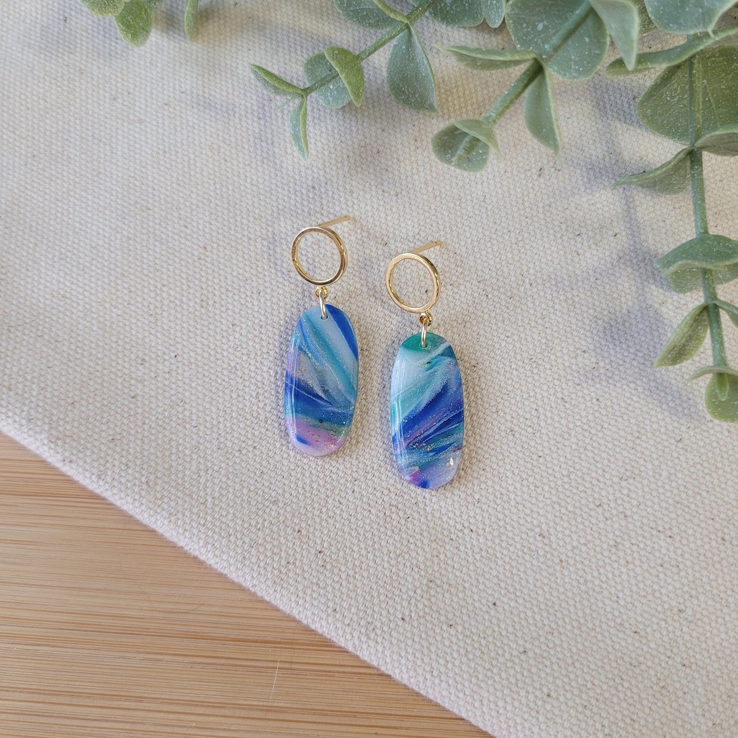 Jewel Tone Scraps Skinny Oval