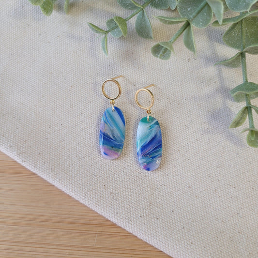 Jewel Tone Scraps Skinny Oval