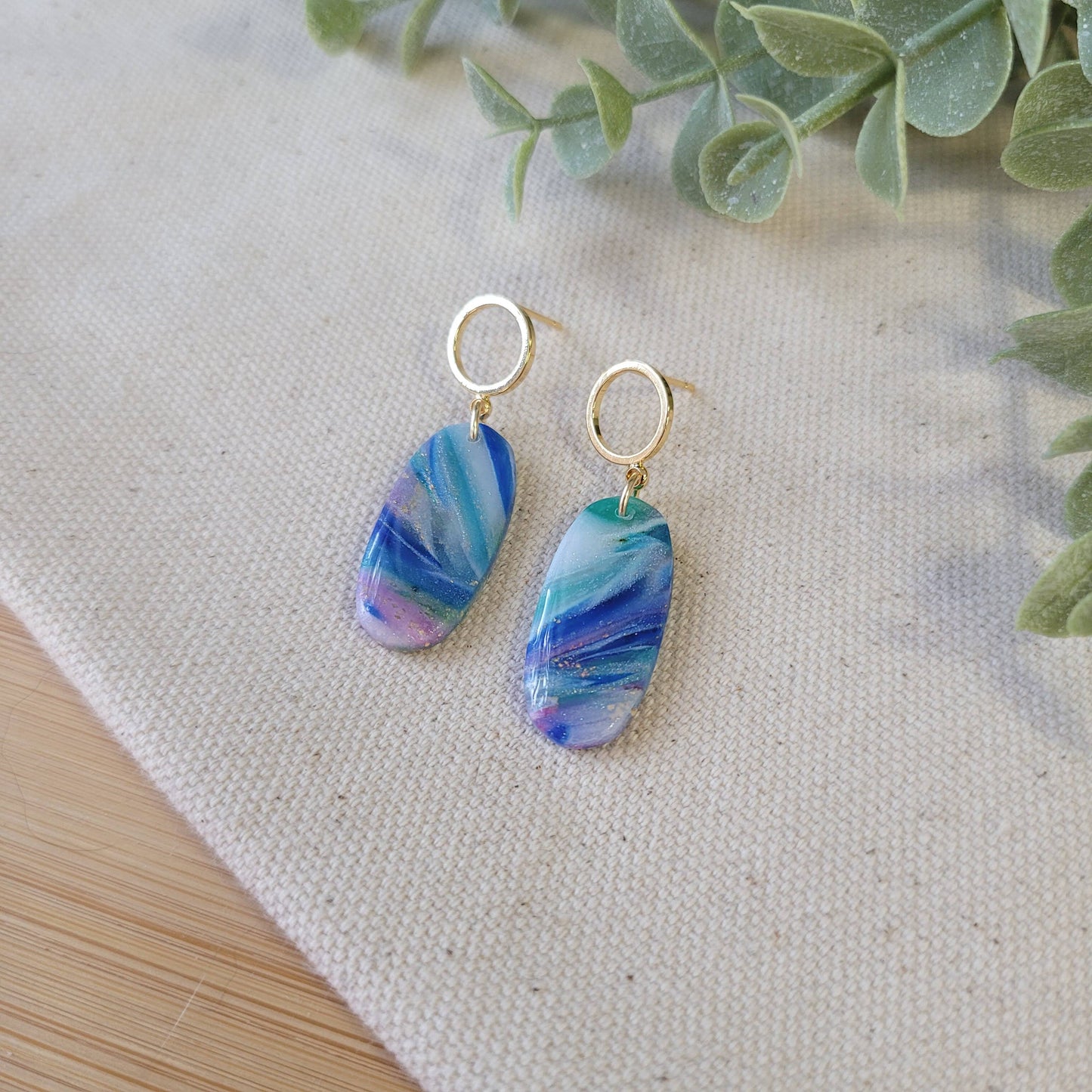 Jewel Tone Scraps Skinny Oval