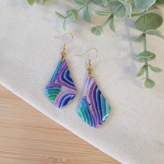 Jewel Tone Agate Teardrop