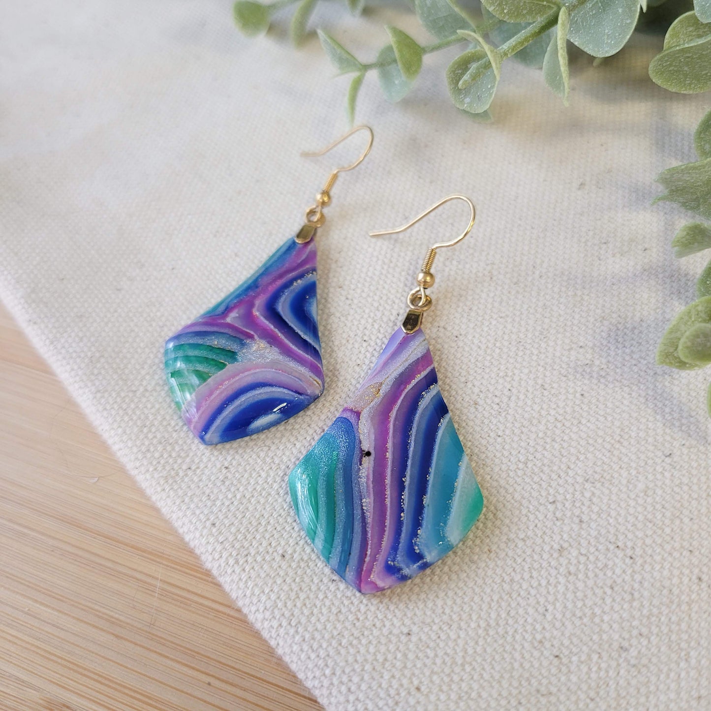 Jewel Tone Agate Teardrop