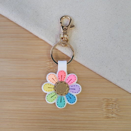 Flower Keychain Rainbow