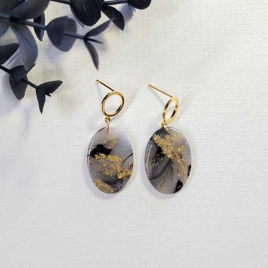 Black Agate Scraps Oval
