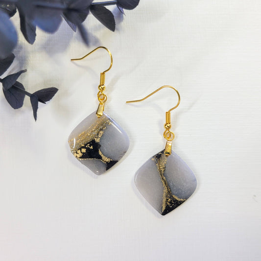 Black Agate Pointed Drop