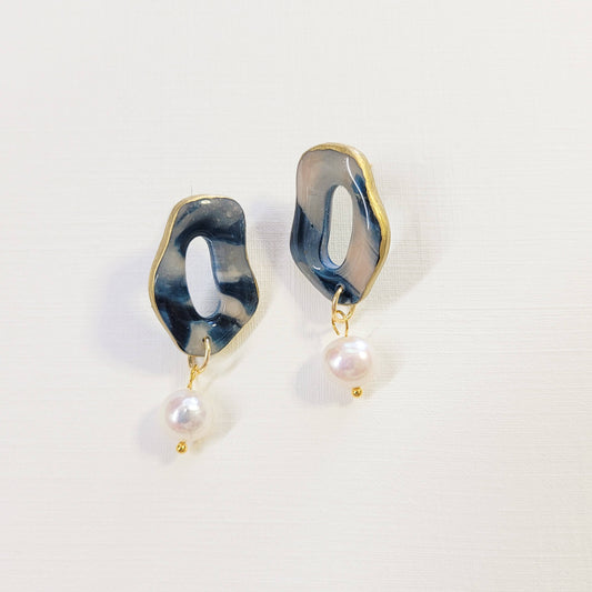 Asymmetrical Hoop- Blue