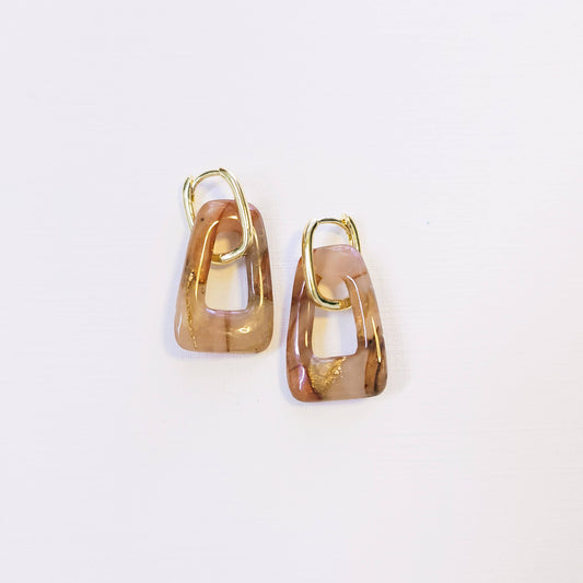 Autumn Agate Hoop